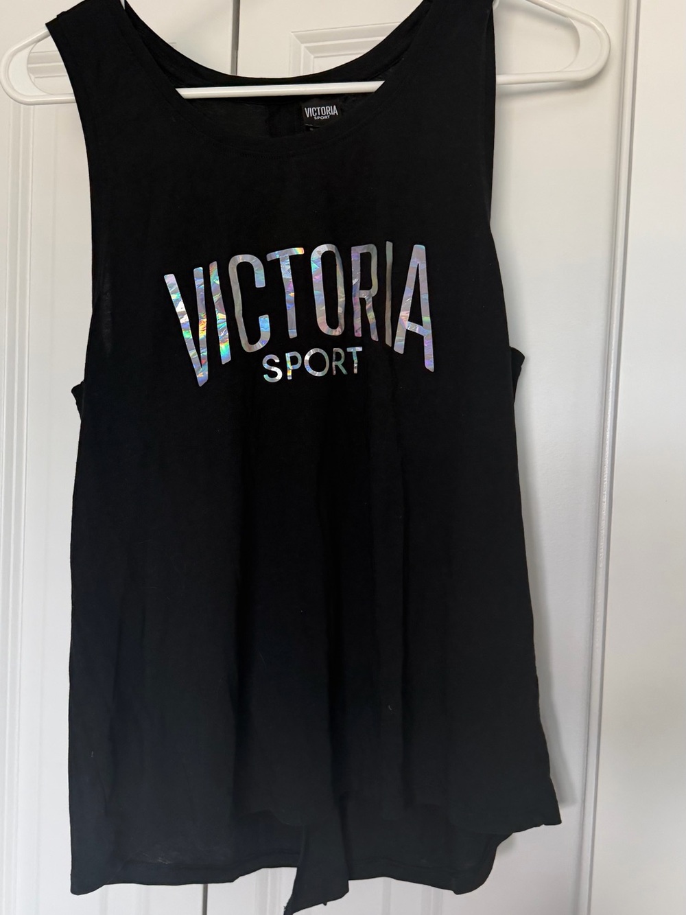 Victoria's Secret sport Black Tank with Holographic Logo